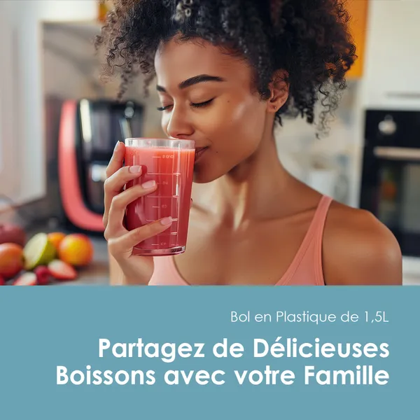 SmartBlender Sleek Mixeur 1,5L à 2 Vitesses